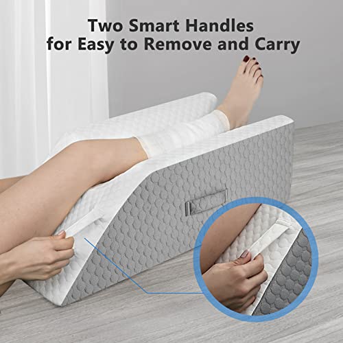 Forias Leg Elevation Pillows for After Surgery, Injuries or Rest, Memory Foam Leg Pillows for Sleeping Leg Elevating Pillow Wedge Pillow for Sciatica Back Knee Hip Ankles Pain Relief