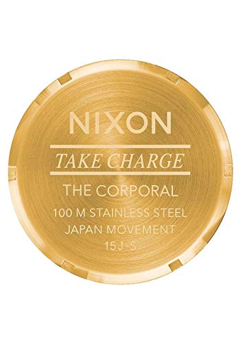Nixon Corporal SS A346510-00. Gold Stainless Steel Men’s Watch (48mm Gold and Black Watch Face. 24mm All Gold Steel Band)