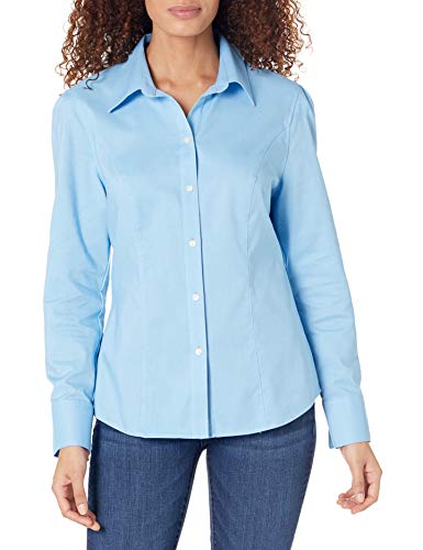 Cutter & Buck Women's Epic Easy Care Long Sleeve Nailshead Collared Shirt, Atlas, XS