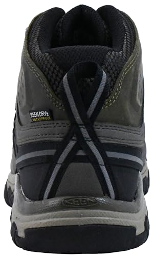 KEEN Men's Targhee 3 Mid Height Waterproof Hiking Boots, Black Olive/Golden Brown, 11.5 Wide