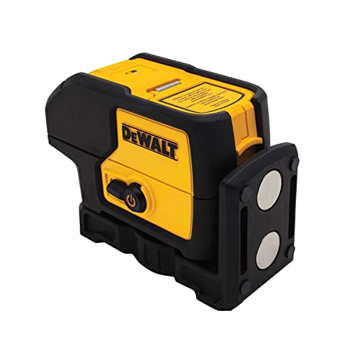 DEWALT Line Laser, Self-Leveling, 3-Beam, Red (DW083K), Yellow