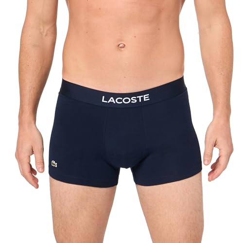 Lacoste Men's 3-Pack Cotton Stretch Valentine's Day Trunk, RED/WHITE-NAVY BLUE, XX-Large