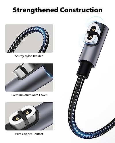 Stouchi Charging Cable for Shokz, 3.3FT/ 1M Nylon Braided USB Cord Compatible with AfterShokz Aeropex AS800/Shokz OpenRun/OpenRun Pro/OpenRun Mini/OpenComm Shokz Charger Replacement