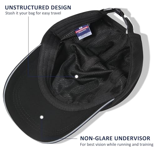 GADIEMKENSD Women's Race Day Running Hat Performance Mesh Baseball Cap - Excellent Ventilation, Lightweight, Reflective Safety Ponytail Hats for Exercise Golf Hiking Beach Workout Gym Yellow