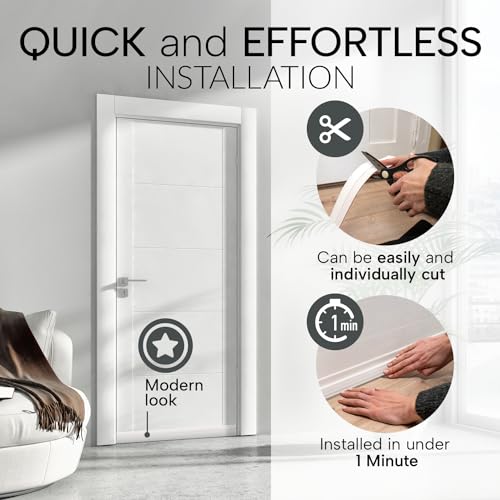Vellure® Door Draft stoppers for Bottom of Door - New Premium Door Sweep/Door Seal Strip (Save Energy – installs Quickly and Easily) Door Weather Stripping, Ideal for Keeping Out Cold (1x39 Brown)