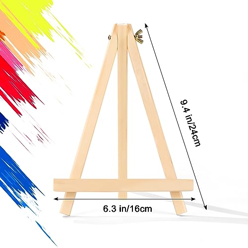 6 Pack 9 Inch Wood Easels, Easel Stand for Painting Canvases, Art, and Crafts., Tripod, Painting Party Easel, Kids Student Tabletop Easels for Painting, Portable Canvas Photo Picture Sign Holder