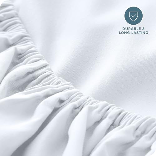 Bare Home Fitted Bottom Sheet Twin XL Size - Premium 1800 Microfiber - Ultra-Soft Hotel Luxury - Deep Pocket - Durable and Long Lasting (Twin XL, Aqua)