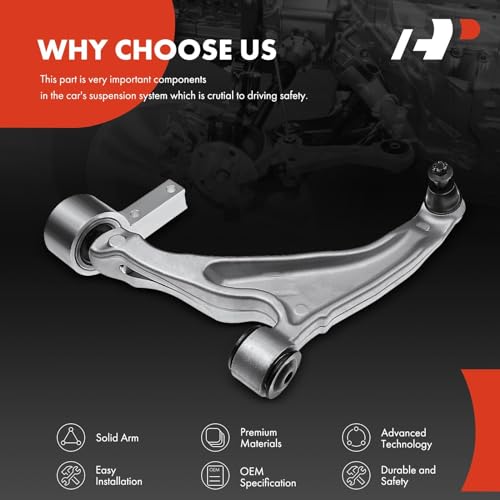 A-Premium Front Left Lower Control Arm, with Ball Joint & Bushing, Compatible with Honda Pilot 2009-2015