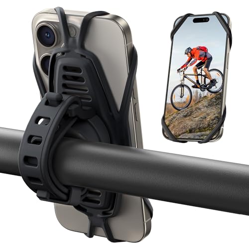 JOYROOM Bike Phone Holder, 2024 Upgrade Phone Mount for Bike [7.2'' Big Phone Friendly&Ultra-Stable], Bicycle Motorcycle Phone Mount Holder Handlebar Cell Phone Clamp for iPhone 15 Pro Max Scooter