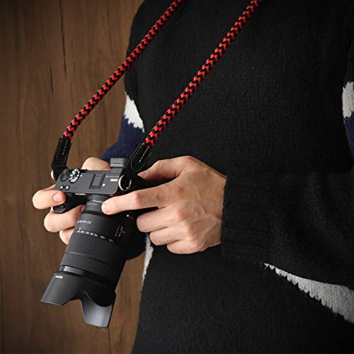 MegaGear MG939 Cotton Camera Hand Wrist Strap Comfort Padding, Security for All Cameras (Small23cm/9inc), Black