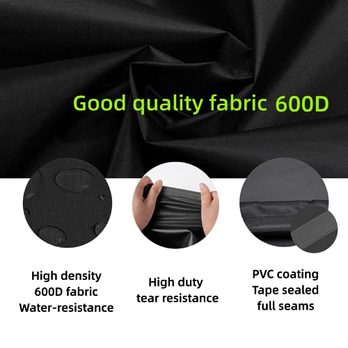 Coverfml Fire Pit Cover, Outdoor Fireplace Cover,Waterproof 600D Outdoor Rectangular Fire Fit Table Cover Deck Box Protector 40*28*22