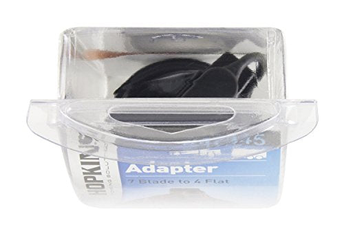 Hopkins 7 Blade to 4 Wire Flat Vehicle To Trailer Connector Adapter Plug, Universal Fit for Vehicles with 7 Blade Adapters (47345)