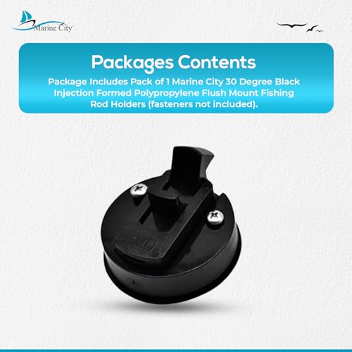 MARINE CITY 2-2/5" Nylon Black Round Hatch Flush Pull Stem Latch (1 Pcs)