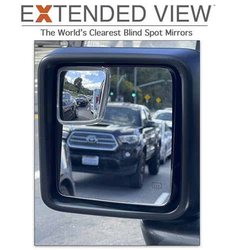 Custom Blind Spot Mirrors- Compatible with 2020-Present Jeep Gladiator | blind spot mirrors compatible with Jeep Gladiator JT| NXTGEN Extended View Blind Spot Mirrors - 2 Piece Set (Left & Right)