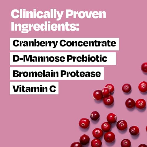 Cystex Urinary Tract Infection Support, Cranberry Prebiotic Supplement for UTI Protection & Urinary Health Maintenance, D-Mannose & Vitamin C, 7.6 oz