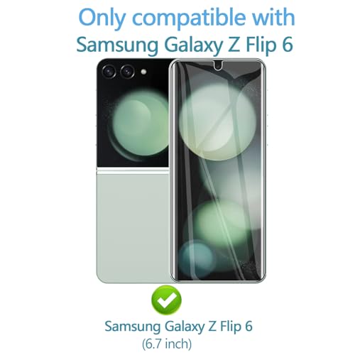 Anoowkoa 2 Pack Screen Protector for Samsung Galaxy Z Flip 6 5G/Z flip 5 5G [Inner screen protection only] Soft Flexible TPU Film Full Coverage,HD Clear,Support Fingerprint Unlock