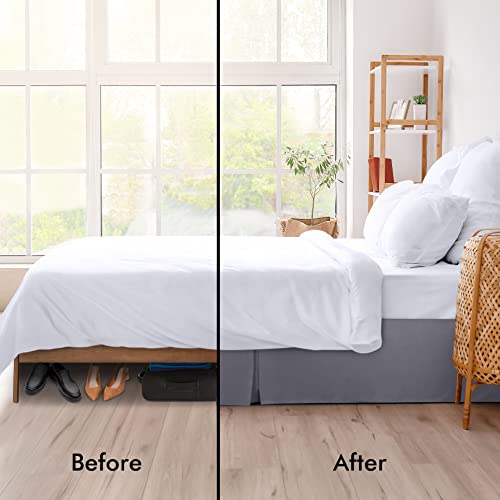 Utopia Bedding Queen Bed Skirt - Soft Quadruple Pleated Ruffle - Easy Fit with 16 Inch Tailored Drop - Hotel Quality, Shrinkage and Fade Resistant (Queen, Teal)