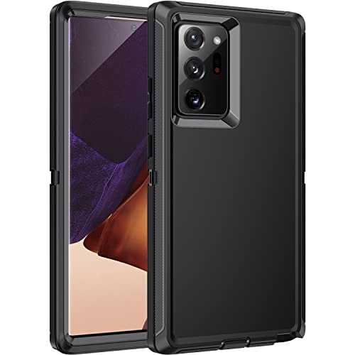 RegSun for Galaxy Note 20 Ultra Case,Shockproof 3-Layer Full Body Protection [Without Screen Protector] Rugged Heavy Duty High Impact Hard Cover Case for Galaxy Note 20 Ultra,Black