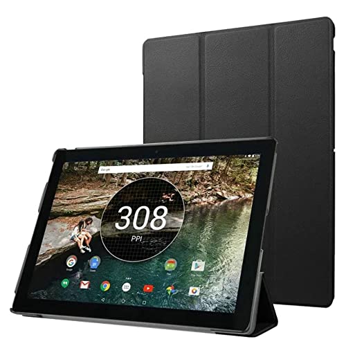 ZZOUGYY for Google Pixel C 10.2 inch Tablet Cover, Ultra Slim Folio Stand Lightweight Leather Case with Auto Sleep/Wake Up Function for Google Pixel C 10.2"(2015 Release) (Black)