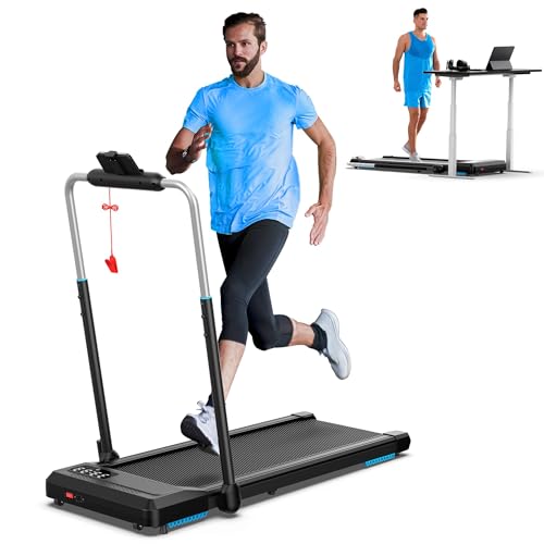 Walking Pad Treadmill, Under Desk Treadmill with Incline for Home/Office, 2 in 1 Folding Treadmill with APP/Remote Control and LED Display, 0.6-7.6 MPH 330 lbs Capacity