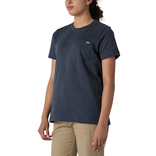 Dickies Women's Short Sleeve Heavyweight T-Shirt, Airforce Blue