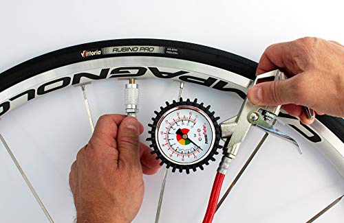 Prestaflator Bike Tire Inflator, Presta & Schrader Valve Air Compressor Tool – Works with Tubeless & Standard Tires – Bike & Car Air Compressor Tire Inflator for MTB & Road Bikes