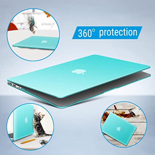 IBENZER Compatible with Old Version MacBook Air 13 Inch Case (2010-2017 Release). Models: A1466 / A1369, Plastic Hard Shell Case with Keyboard Cover for Mac Air 13, Olive Green, A13OLGN+1