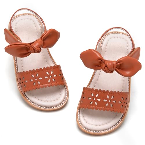 GINFIVE Toddler Girls Sandals Little Girls Kids Summer Shoes Toddler Yellow Sandals Size 6