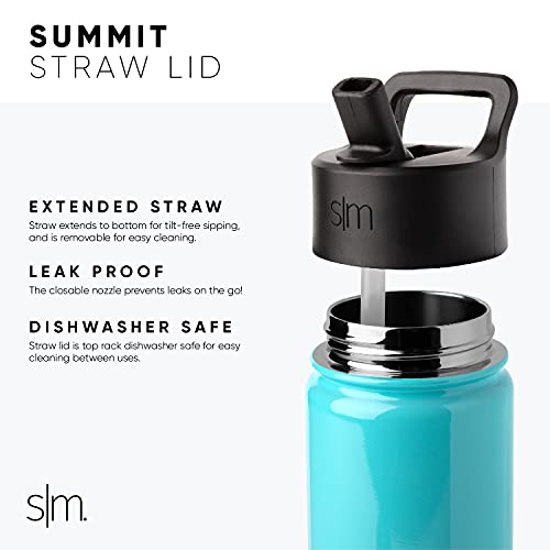 Simple Modern Kids Water Bottle with Straw Lid | Insulated Stainless Steel Reusable Tumbler for Toddlers, Boys | Summit Collection | 14oz, Under Construction