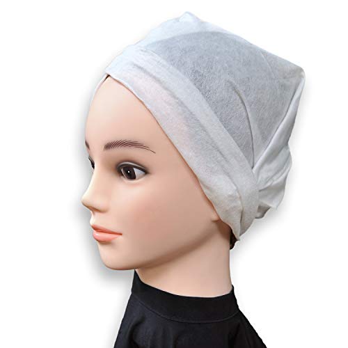DAVELEN Essential Disposable Hair Towel for Women, 100 Pack 32 inch X 16 inch, Super Absorbent Quick Dry Hair for Drying Curly, Long & Thick Hair (White) (100)