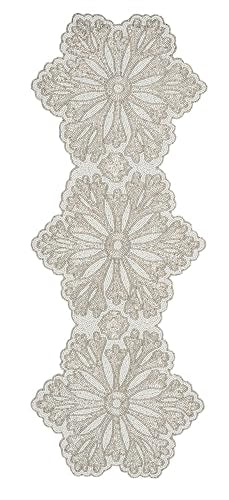 Beaded Table Runner 36inch Glitz Table Runner Decorative Runner Farmhouse Decor Table Runner Bridal Shower Beaded Table Runner Beaded Christmas Table Runner - Chiffon White Sapphire