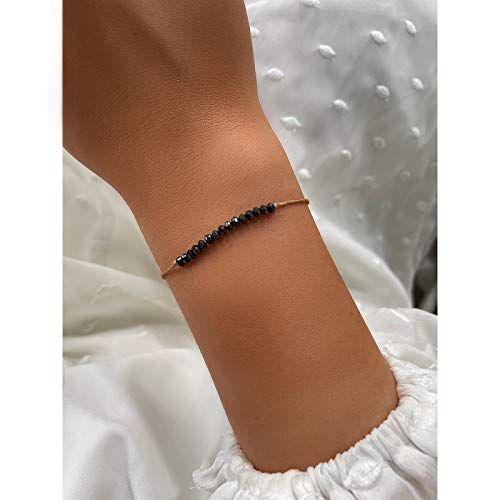 Elegance 11 designs Natural Crystal Friendship Bracelet Best Friend Bracelet for, Bracelets Adjustable for Couple Family Women Teen Girls Friendship gifts 2PC