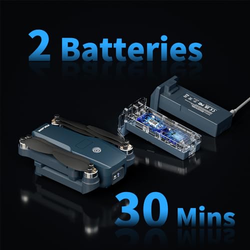 Brushless Motor Drones with 2 Cameras 40KM/h MAX Wind Resistance Class 4 for Adults Drone 5GHz WIFI FPV with HD Camera Quadricopter RC for Beginners 2 Batteries 30 Minutes X15 UAV