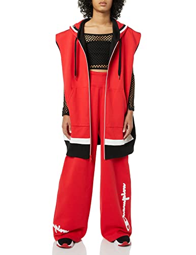 Champion Women's Making the Cut Season 3 Episode 2 Champion Collab Winning Look Rafael's Reverse Weave Oversized Vest Hooded Sweatshirt, Red, X-Small-Medium US