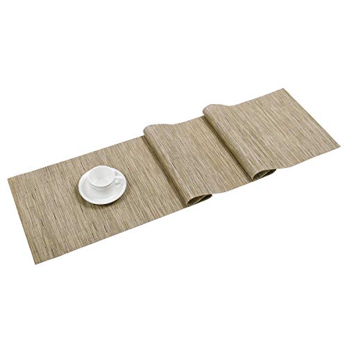 SHACOS Woven Vinyl Placemats Set of 4 Colorful Striped Place Mats Reversible Wipeable Durable PVC Plastic Heat Resistant Table Mats for Indoor Outdoor Dining Table (4, Multicolor)