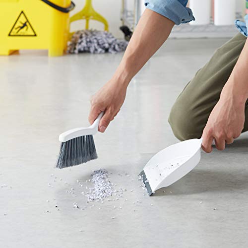 Amazon Basics Mini Brush and Dustpan Set, Pack of 2, Gray (Previously AmazonCommercial brand)