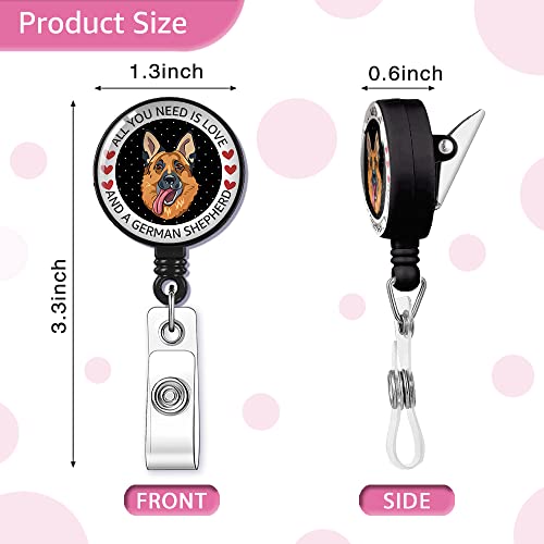 GEYGIE Just A Nurse Who Loves Dogs Badge Reel Retractable with Alligator Clip, Funny Shiba Inu ID Badge Holder Gift for Nurse Murse ER Nurse PA PT NP RN EN L&D OB NICU Nurse Dog Lovers