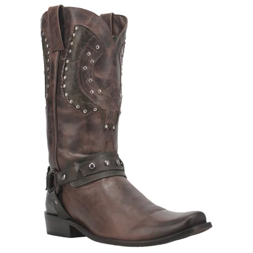 Dingo Mens War Eagle Studded Square Toe Casual Boots Mid Calf - Black - Size 12 D