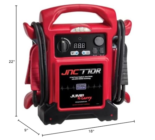 Clore Automotive Jump-N-Carry JNC770R 1700 Peak Amp Premium 12 Volt Jump Starter - Red