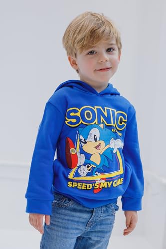 SEGA Sonic The Hedgehog And Friends Big Boys Fleece Hoodie Grey 18-20