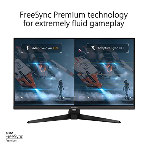 ASUS TUF Gaming 32” (31.5-inch viewable) 1080P Gaming Monitor (VG328QA1A) - Full HD, 170Hz, 1ms, Extreme Low Motion Blur, FreeSync Premium, Eye Care, Shadow Boost, HDMI, Tilt Adjustable,Black