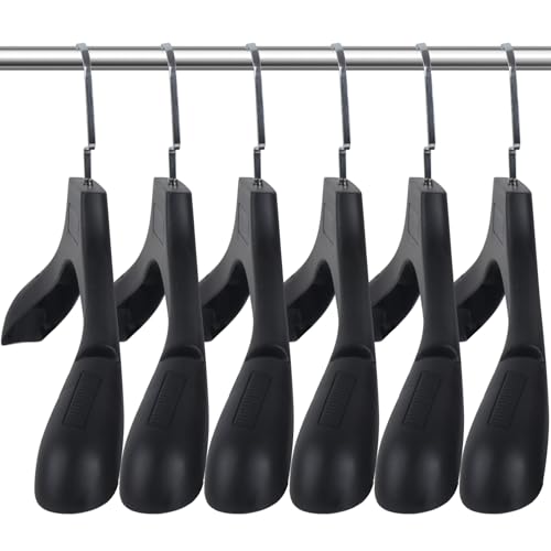 DEDU Suit Hangers for Men 40 Pack, Extra Wide Suit Hanger Non Slip Width 17.7", Thick Plastic Coat Hangers Grey with 360° Swivel Metal Hook