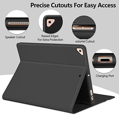 BQSS Keyboard Case,Wireless Magnetic Detachable Keyboard for iPad 9th/8th/7th, for iPad Air 3rd Gen/iPad Pro 10.5 inch Stand Tablet Cover with Built-in Pencil Holder(Black)