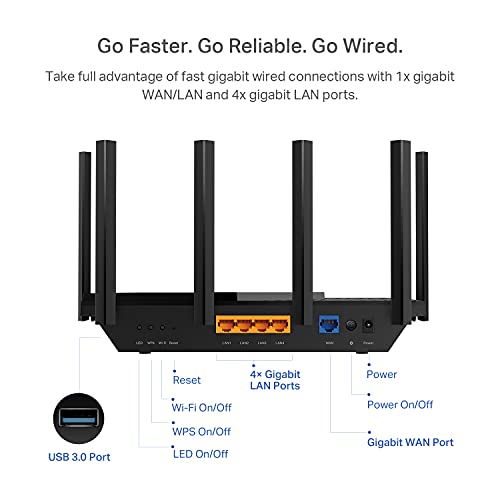 TP-Link AX5400 WiFi 6 Router (Archer AX73)- Dual Band Gigabit Wireless Internet Router, High-Speed ax Router for Streaming, Long Range Coverage, 5 GHz