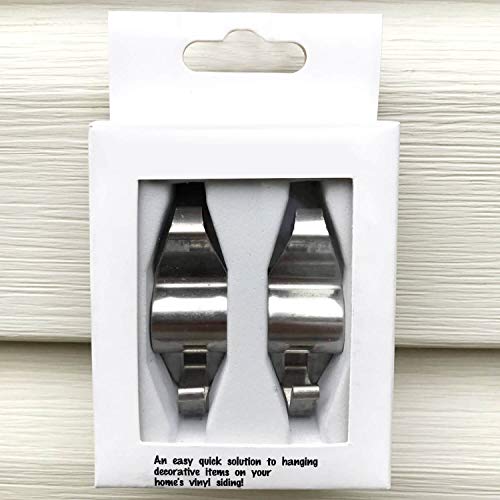 Cozcty 8 Pack Vinyl Siding Hooks, No-Hole Needed Siding Hooks for Hanging Outdoor Decorations, Wreath and Lights, No Drilling Heavy Duty Hanger to Hang Things