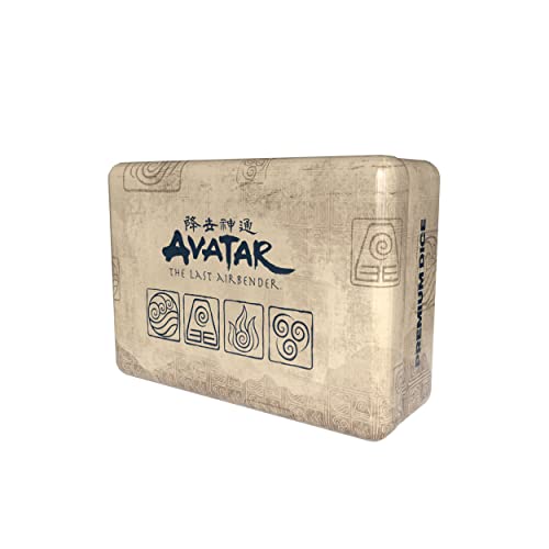 Avatar The Last Airbender Premium Dice Set | Collectible d6 Dice | Custom Dice with Collectible Tin Case | Officially Licensed 6-Sided Dice