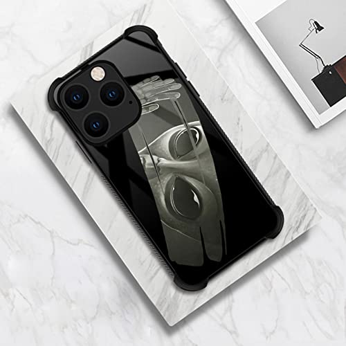 CARLOCA Compatible with iPhone 14 Pro Max Case,Black Scary Crow Pattern Ultra Protection Shockproof Soft Silicone TPU Non-Slip Back for iPhone 14 Pro Max