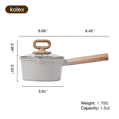 KOLEX Nonstick Sauce Pan Set 16+18