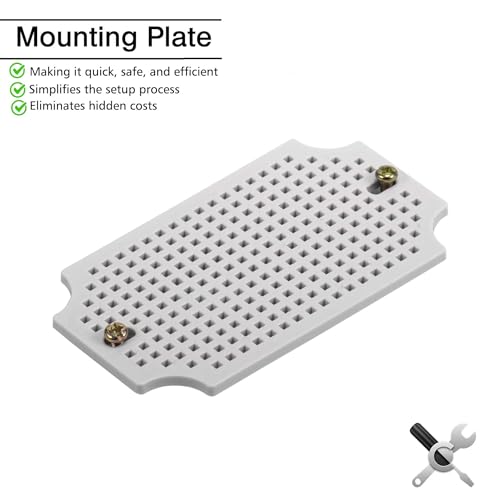 QILIPSU Outdoor Junction Box, IP67 Waterproof ABS Plastic Electrical Box, Clear Cover 175x125x100mm Project Box Weatherproof Enclosure (6.9"x4.9"x3.9" CC)