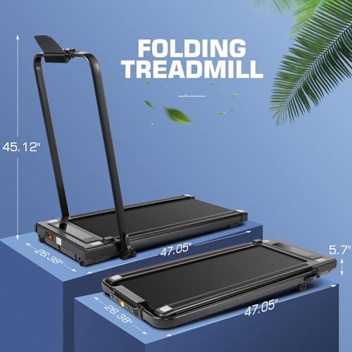 ANCHEER Under Desk Treadmill, 2.5HP Walking Pad Treadmill with Remote Control, Portable Compact Walking Treadmill for Home/Office/Gym, Installation-Free